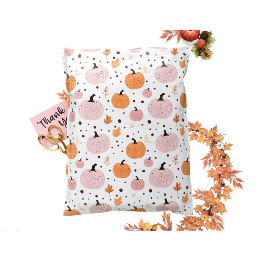10 14.5" By 19" Pumpkin Pollymailers